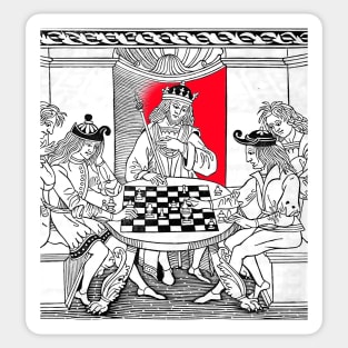 Chess Game, a theme of smart people kings and queens with strategies Sticker